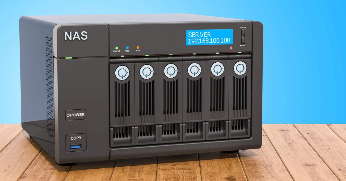 Network-attached storage (NAS) server used for secure data management in IT support in New York small businesses.